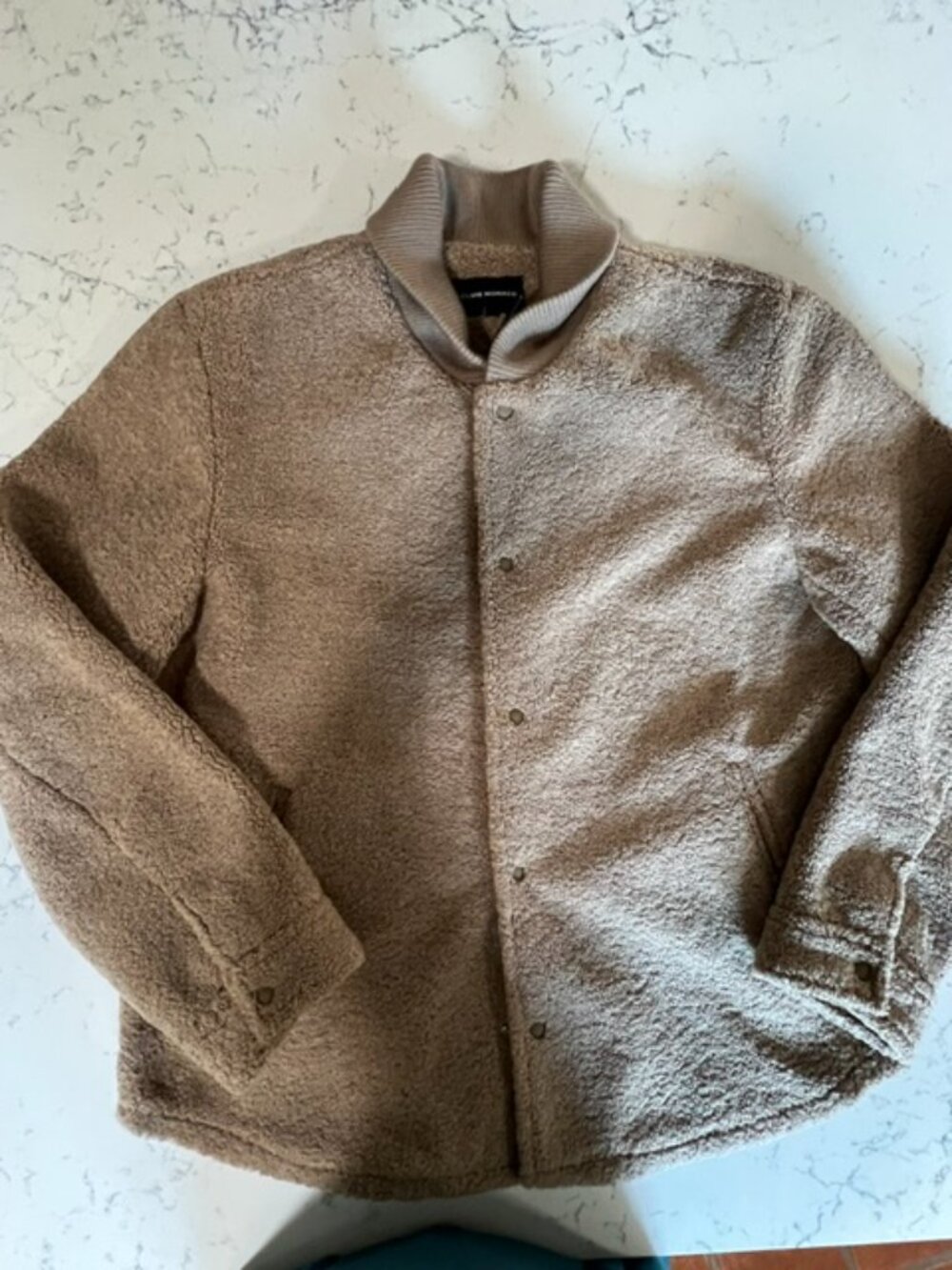 Club Monaco Manteaux Sherpa Jacket in Brown - Size XL